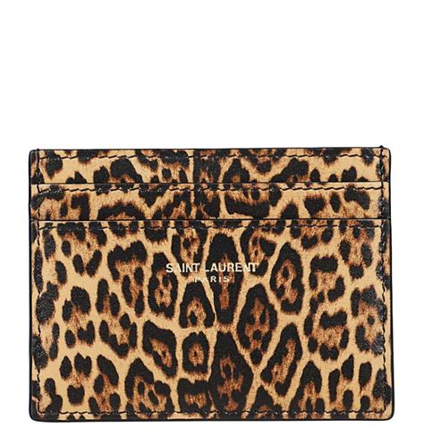 ysl porte carte leopard|ysl wallet st laurent.